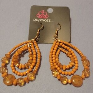 Paparazzi Vibrant Orange Beaded Earrings